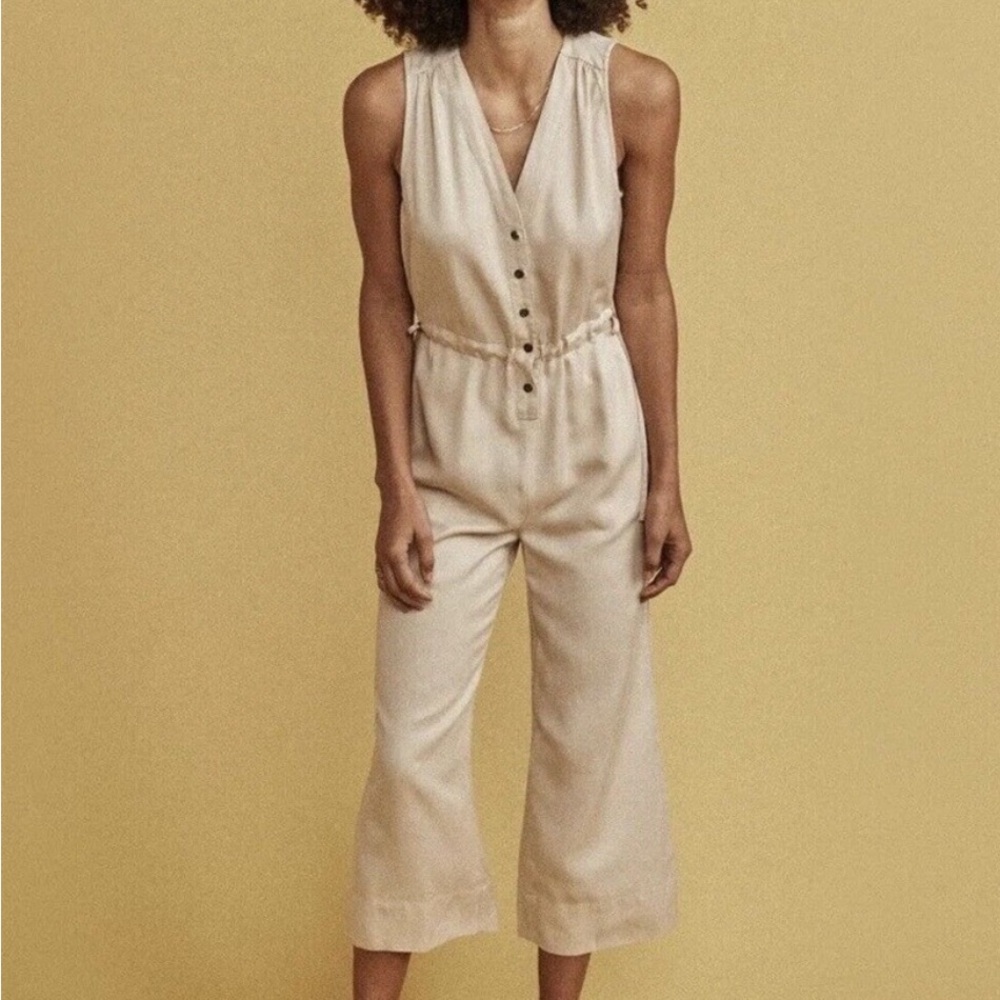Marine Layer Cream Jumpsuit